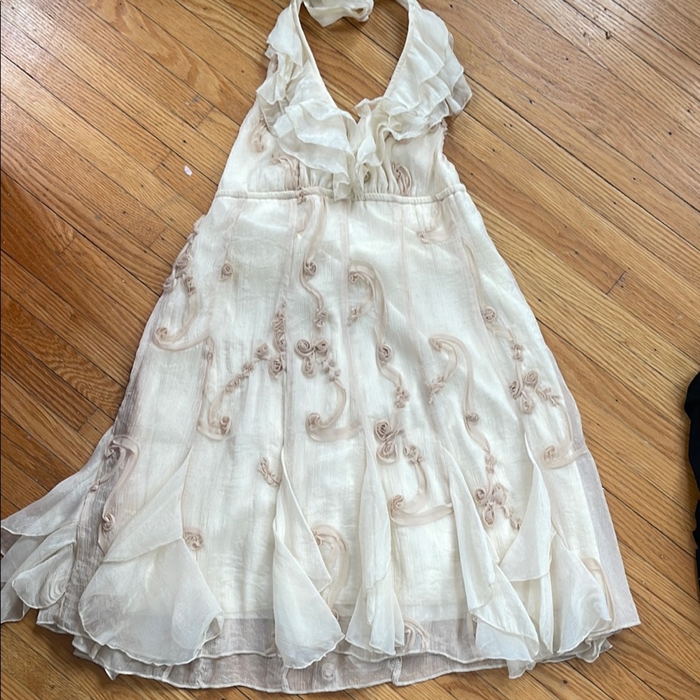 Chiffon Halter Dress . Size small